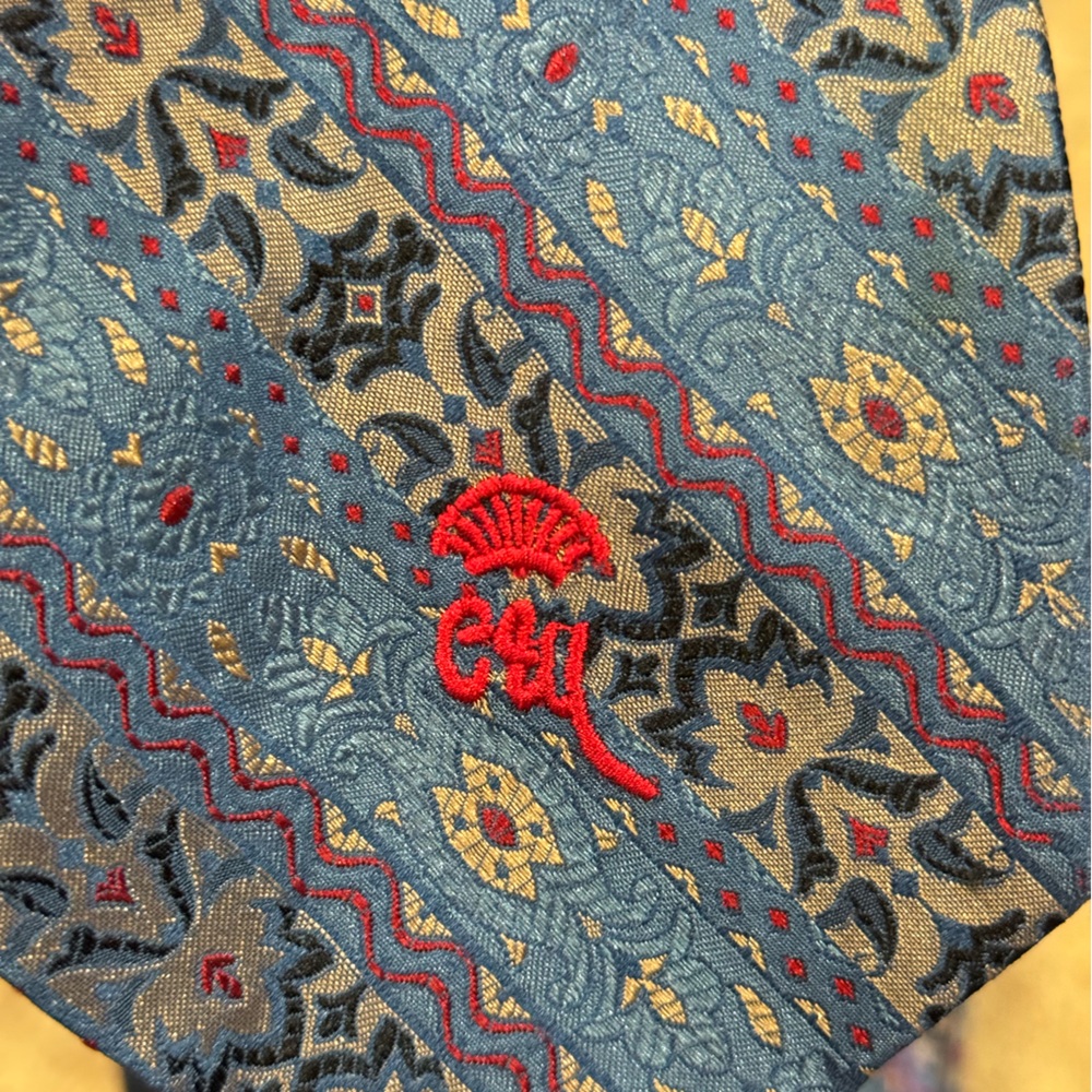 Vintage Countess Mara x Ross Sutherland Men Neck Tie Multicolor Abstract Classic - Picture 4 of 5